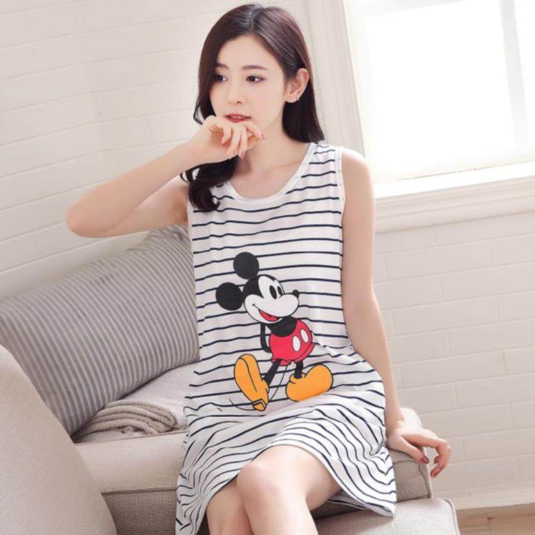 宽松2019十二岁女孩夏季凉快睡衣 芭淑曼睡裙