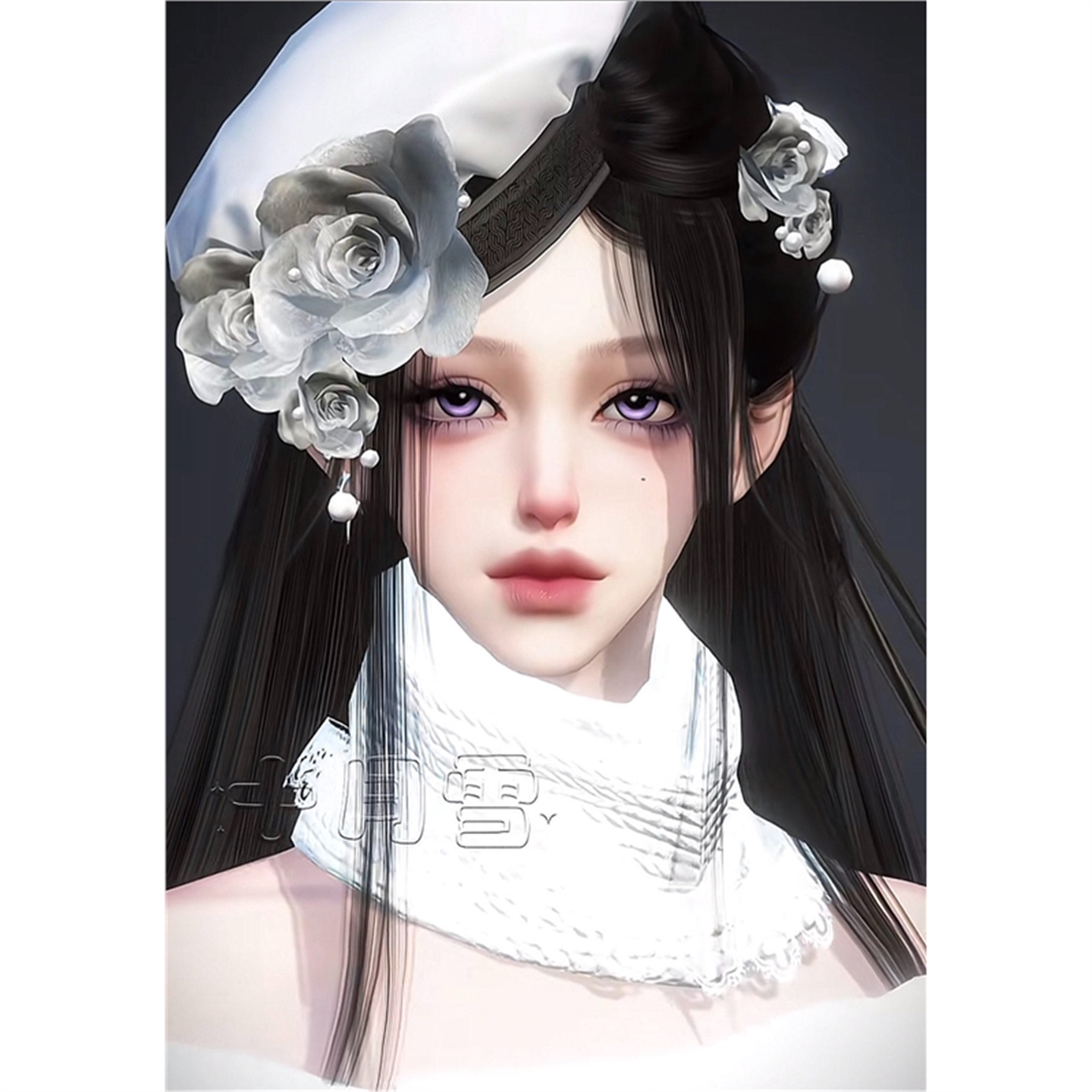 发2 十月雪 凋零 米妮朵 逆水寒手游捏脸女通用 - 图3