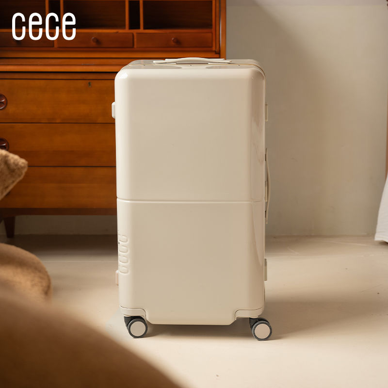 cece【新品】超大容量37分深仓行李箱PC结实耐用拉杆旅行密码皮箱 - 图3