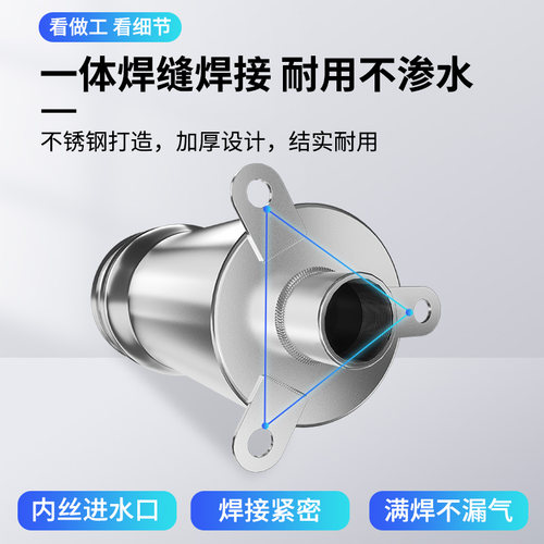 摇水泵手动压水井家用摇水机井水井头抽水泵吸水器老式不锈钢大头 - 图1