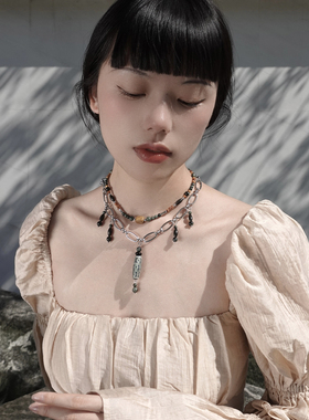 新中式复古双层叠戴项链