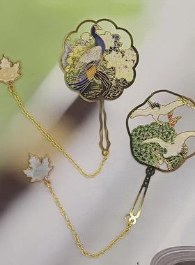 新款直销金属书签 商务礼品创意镂空中国风礼物叶脉学生文具 文创