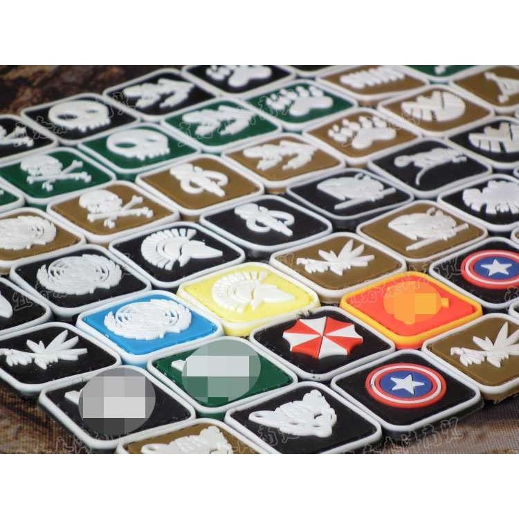 新款直销夜光迷你魔术贴章 PVC免洗胶贴臂章 户外战术包贴各种配,淘宝优惠券,粉丝福利购,淘宝优惠卷