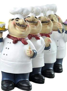 新款直销美式复古创意厨师摆件酒柜家居个性装饰品咖啡厅酒吧台摆