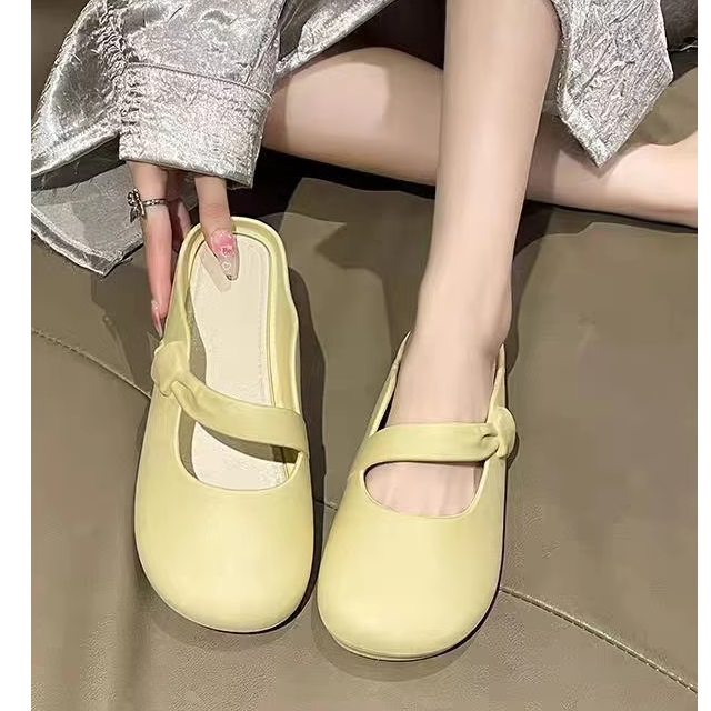 一脚蹬软底不累脚女士懒人豆豆鞋2025新款夏季平底孕妇玛丽珍单鞋,淘宝优惠券,粉丝福利购,淘宝优惠卷