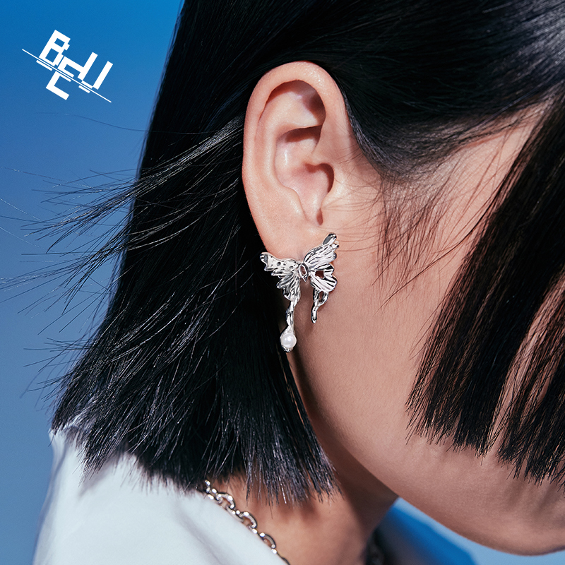 【杨超越同款】beu蝴蝶耳环耳夹无耳洞耳钉