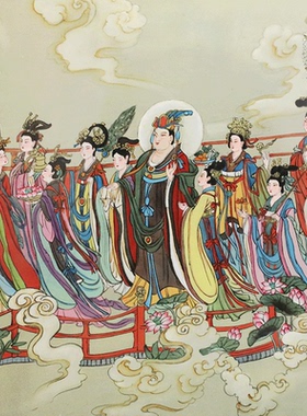 中艺堂内画屏风隔断带底座