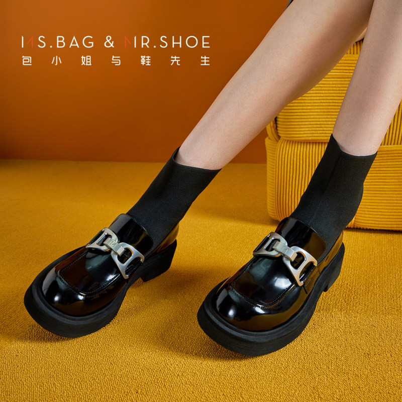 包小姐与鞋先生经典厚底学院风轻酷扣式弹力袜靴女BW233245,淘宝优惠券,粉丝福利购,淘宝优惠卷