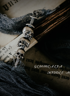 Satan｜别西卜系列 撒旦崇拜 复古黑暗骷髅金属做旧925纯银项坠