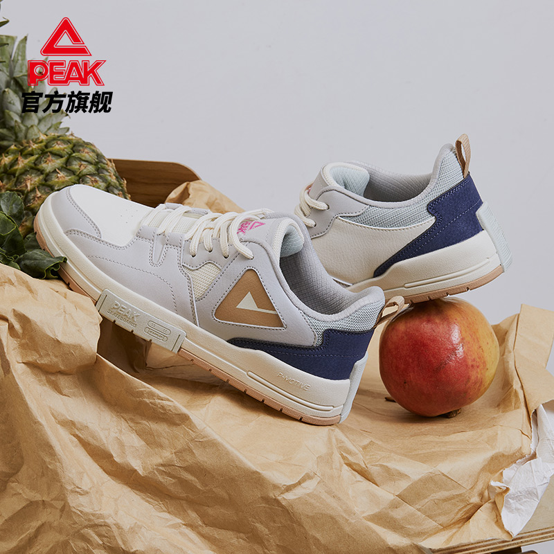 匹克大三角板鞋女鞋春季新款女士厚底增高运动鞋白色百搭休闲鞋女