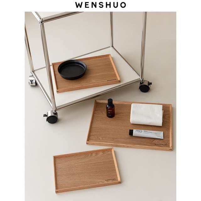 WENSHUO Simple Wooden Pallet Eat Afternoon Tea for One Person
