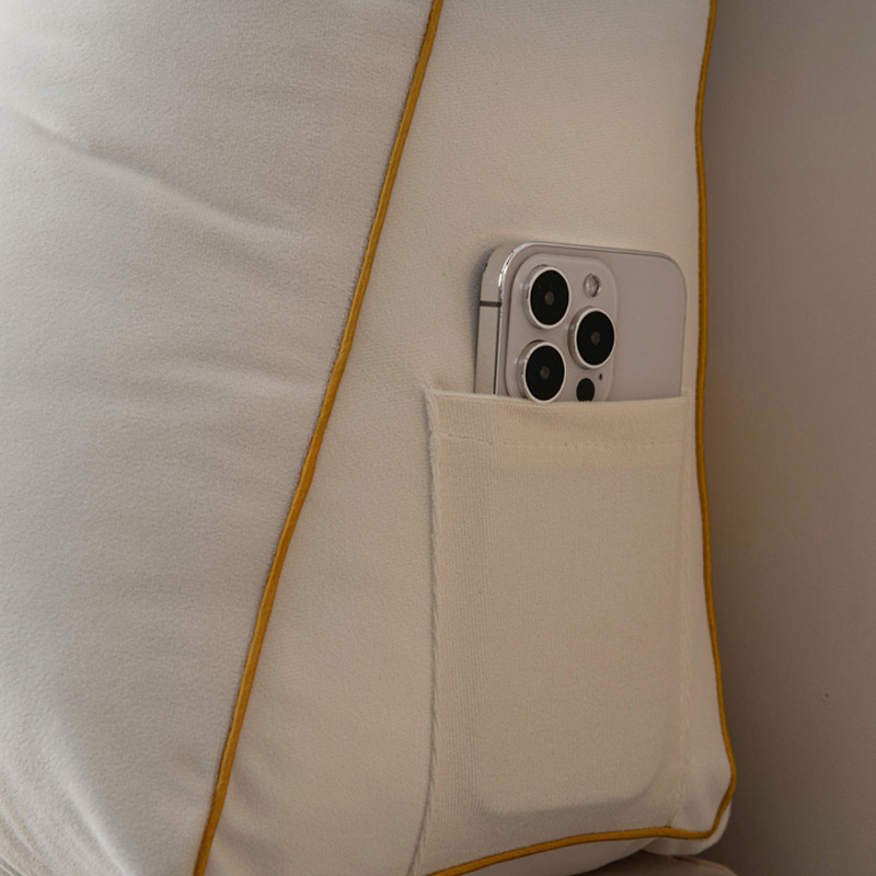 Bedside pillow, bedroom bed cushion, elevated tatami, large backrest, triangle student dormitory anti-collision waist pillow