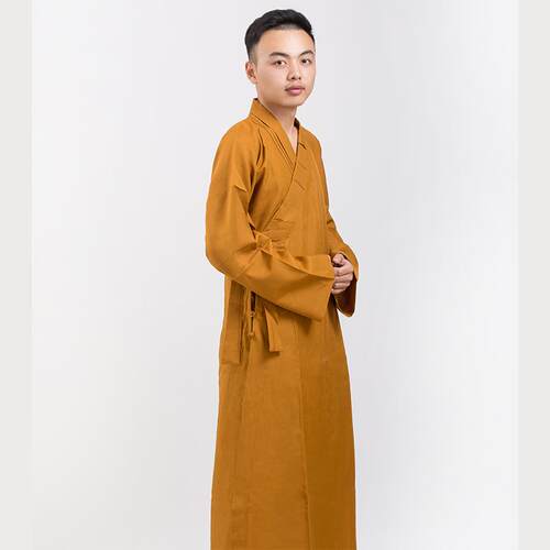 优选僧服僧衣丝光棉大褂女海青衣男居士服长袍和尚大褂复古中国风 - 图0