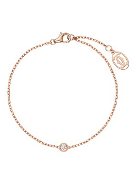 【自营】中古99新Cartier/卡地亚 d'Amour系列18K玫瑰金钻石手链
