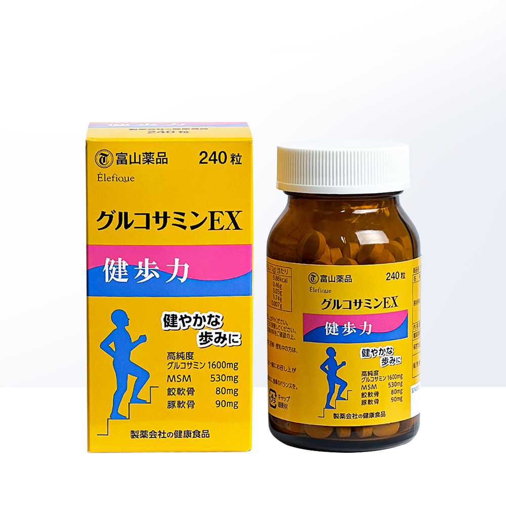 【自营】日本富山药品氨糖软骨素舒缓养护关节中老年 240粒健步力