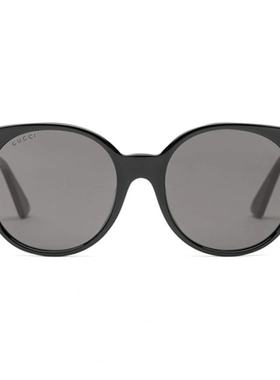 【自营】古驰圆形太阳镜时尚百搭显脸小高级感墨镜GG0091S