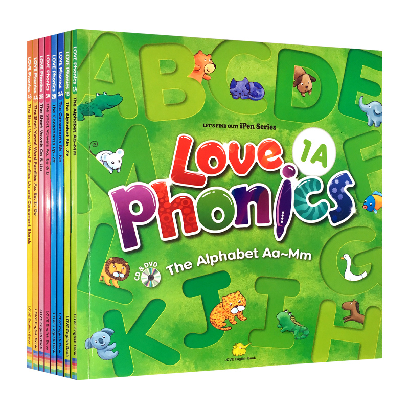 【自营】幼儿英语自然拼读love phonics 字母拼写拼读 The alphabet 26个字母 3-6岁学前入门英语phonics发音启蒙教材