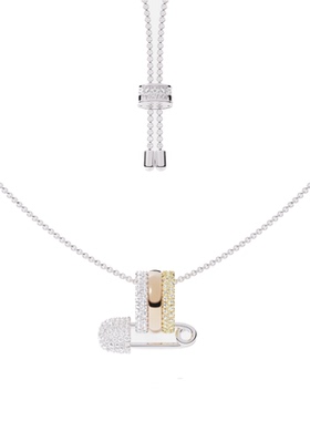 【自营】APM MonacoAPM Monaco多色别针多圈银项链银饰AC6952XTRH