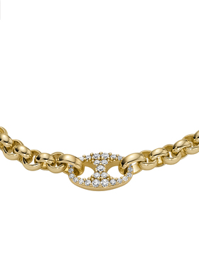 【自营】Armani阿玛尼猪鼻子系列手链女金色小巧精致送女友礼物