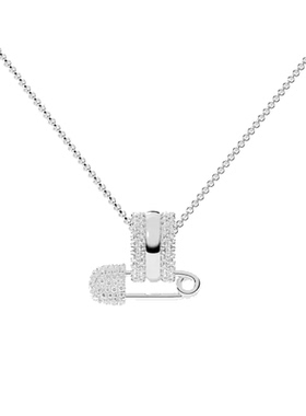 【自营】APM Monaco银白色别针项链银多圈吊坠AC6952OX