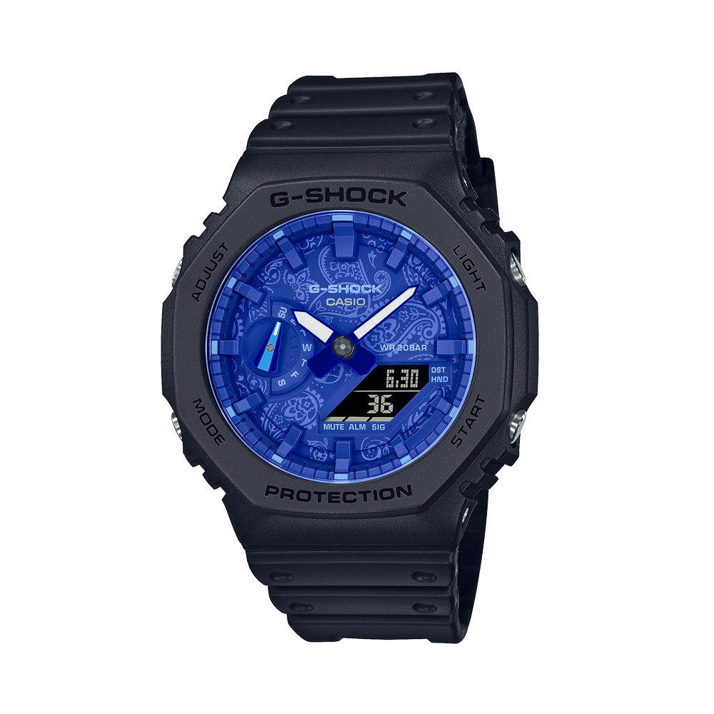 【自营】casio卡西欧gshock新品腰果花主题系列硬碰硬男表ga-2100
