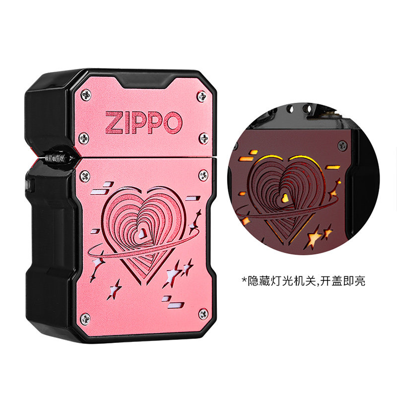 【自营】ZIPPO防风煤油打火机官方正品发光机心动之光礼盒送男友,淘宝优惠券,粉丝福利购,淘宝优惠卷
