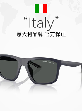 【自营】阿玛尼新品时尚潮流方框墨镜遮阳防晒舒适太阳镜AX4149SU