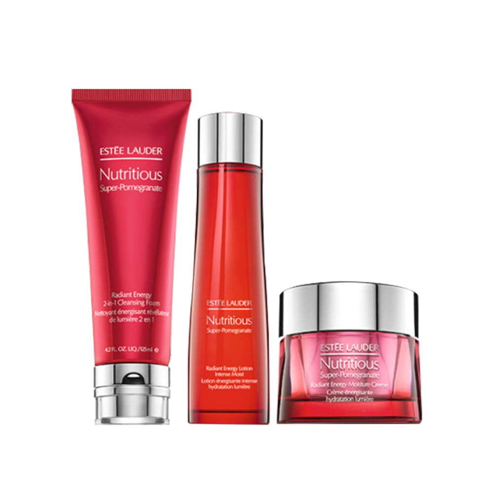 天猫国际进口超市Estee Lauder/雅诗兰黛红石榴套装洁面125ml 水200ml面霜50ml0