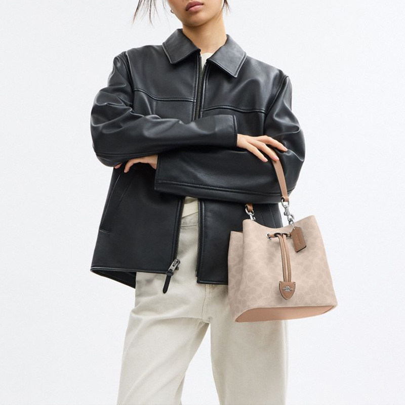 【自营】COACH/蔻驰女ROWAN系列抽绳水桶包单肩斜挎包手提包CBH07