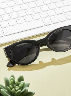 【自营】许红豆同款去有风的地方粉色太阳眼镜女高级感猫眼墨镜女