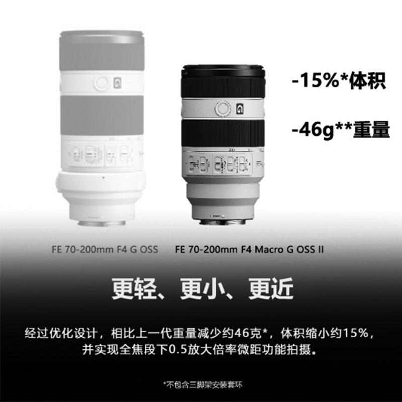 【自营】SONY索尼FE 70-200mmF4二代全画幅相机微单镜头70200G2 - 图0