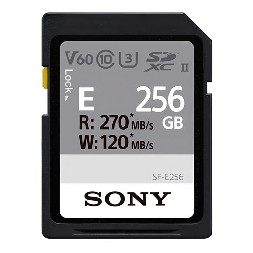 【自营】索尼64GB SD存储卡E系列U3V30读速高达270MB/s相机内存卡 - 图1
