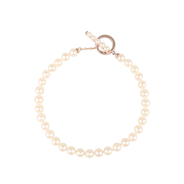 【自营】中古95新TASAKI塔思琦Petit海水珍珠串珠手链750樱花金 - 图0