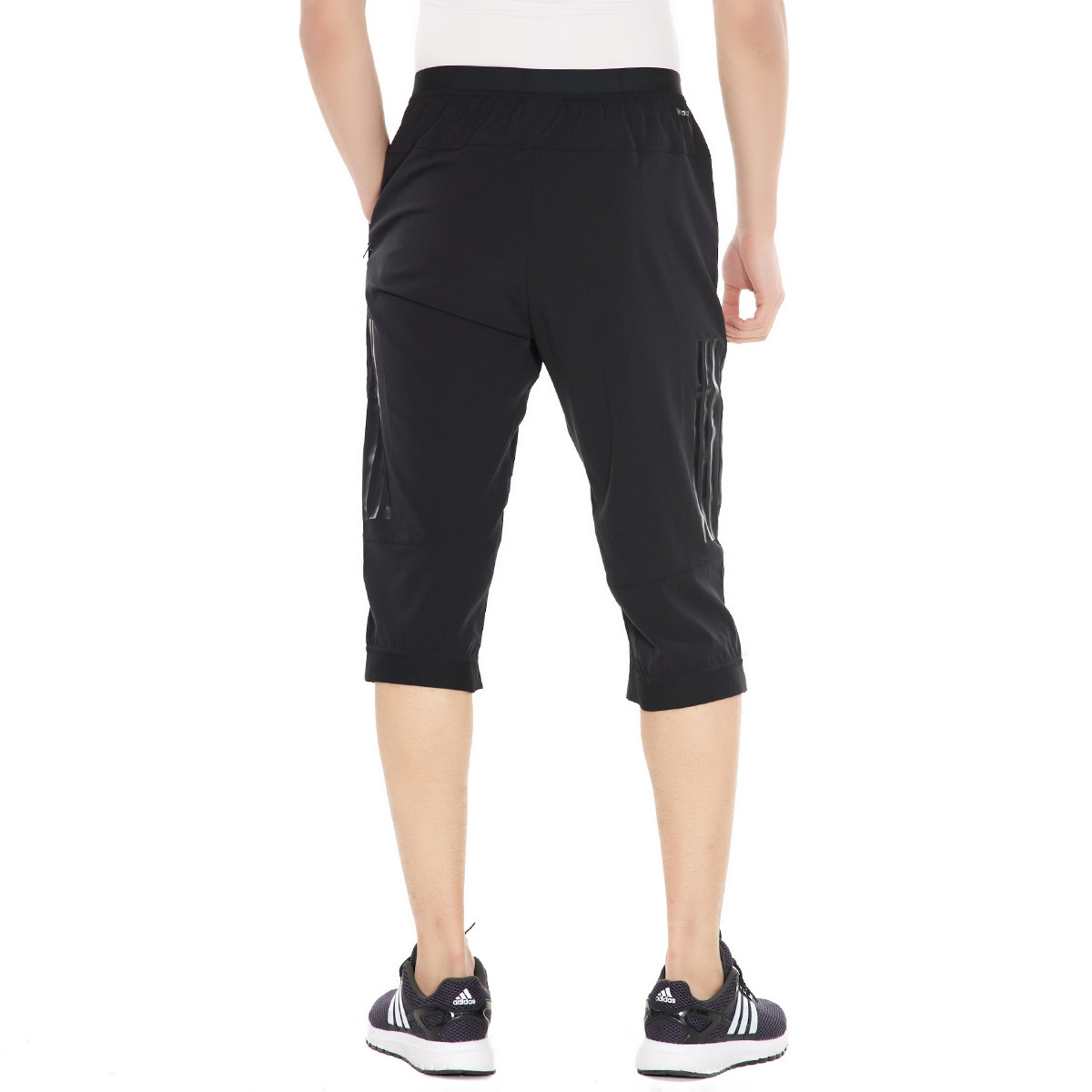 【自营】阿迪达斯运动短裤男裤新款跑步中裤宽松休闲七分裤BK0982 - 图2