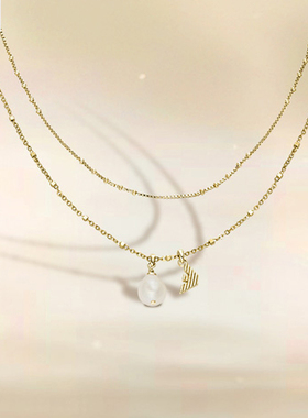 【自营】Armani阿玛尼珍珠系列叠戴项链女珍珠小众锁骨链送女友