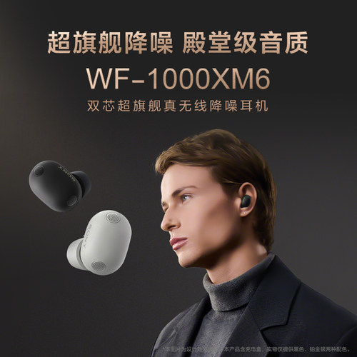 【自营】Sony/索尼WF-1000XM6真无线运动蓝牙耳机入耳式降噪豆xm6 - 图0
