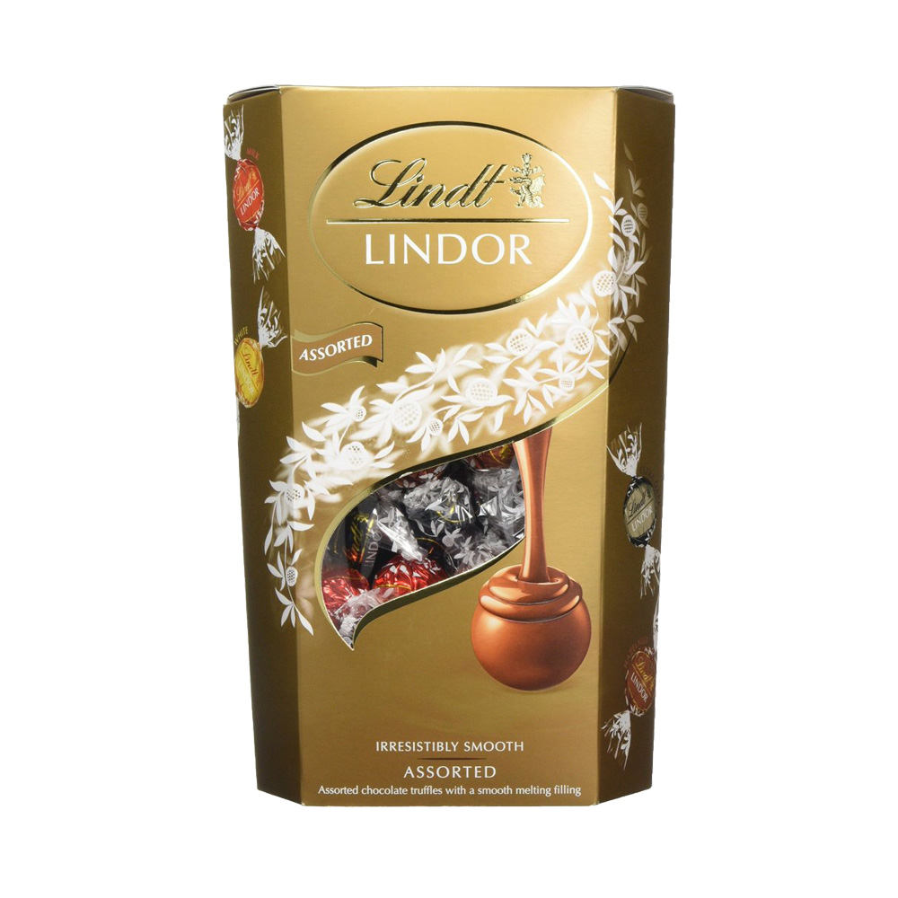 天猫国际进口超市意大利进口Lindt瑞士莲什锦软心巧克力600克金装糖果生日礼物零食0