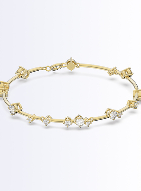 【自营】Swarovski/施华洛世奇Constella手镯金色轻奢设计感S