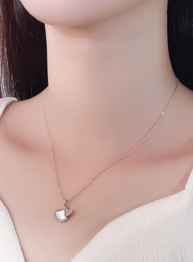 【自营】WEEKISS小裙子项链女925纯银毛衣链原创轻奢小众设计感