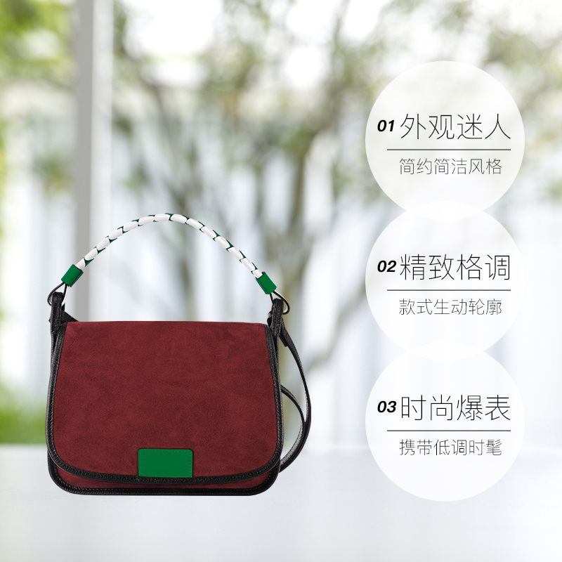 【自营】LONGCHAMP/珑骧Le Foulonné 系列M号斜挎包10135HDR204 - 图3