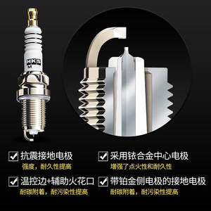 【自营】HKS M40iL日本火花塞铱合金螺牙14*26.5mm筒16mm 1支汽车