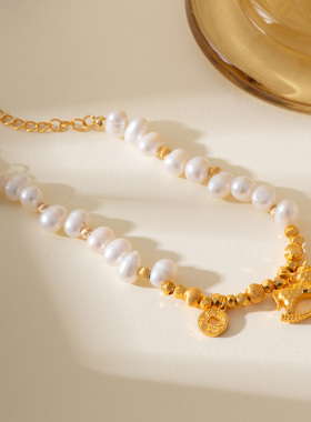 【自营】VITARING手链女马年新品”马上有钱“天然珍珠新年礼物