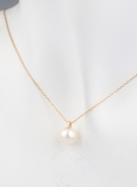 【自营】中古95新TASAKI塔思琦单颗海水珍珠吊坠项链45cm黄金750