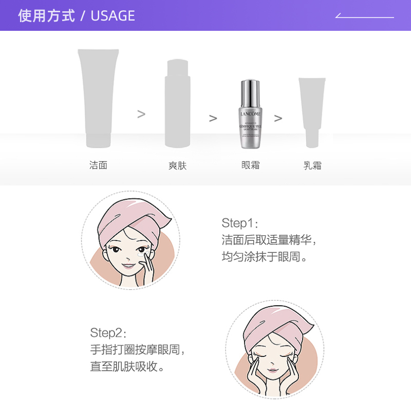 Lancome/兰蔻小黑瓶大眼精华舒缓淡纹收眼袋紧致眼部小样 - 图2