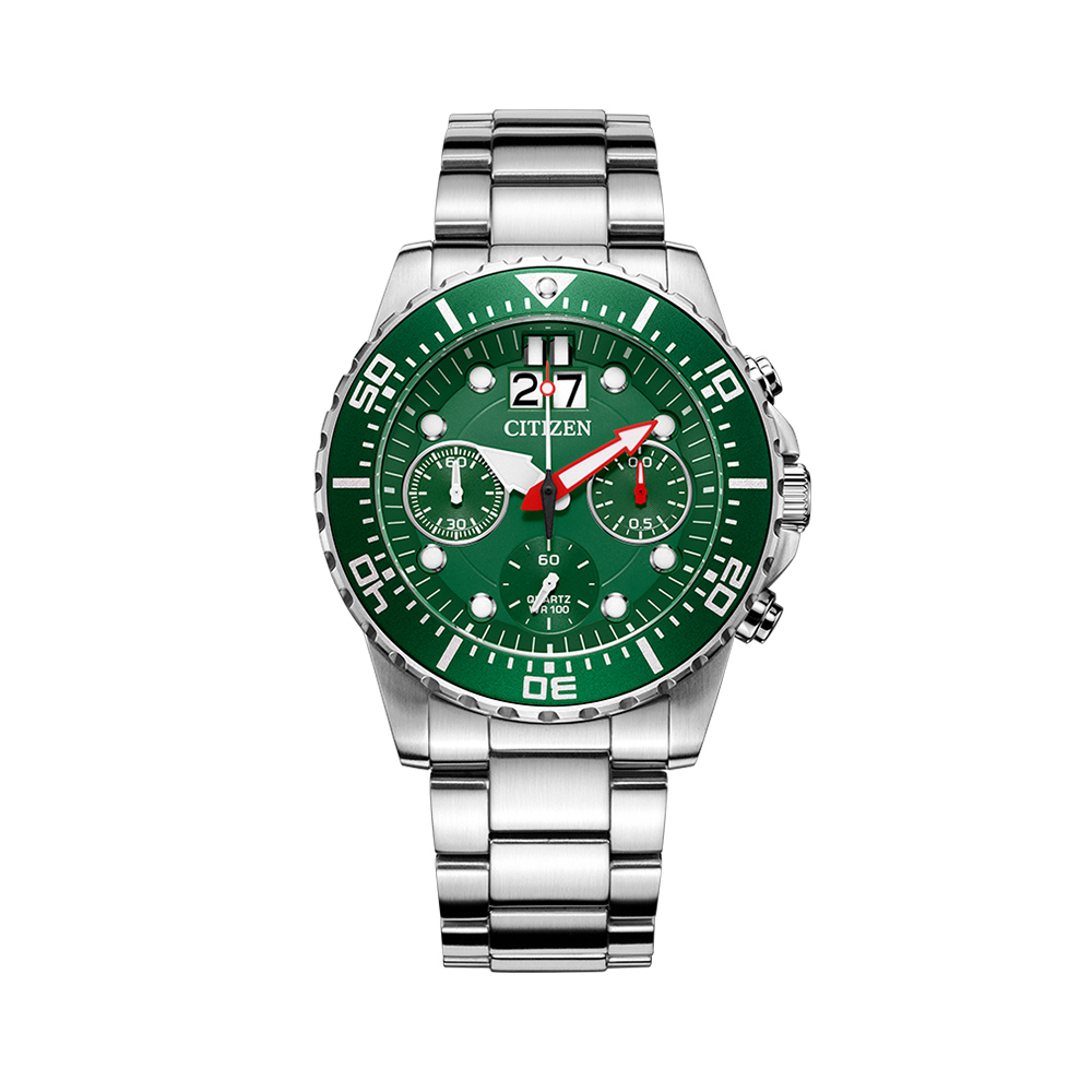 【自营】西铁城男士时尚绿水鬼男表 天猫国际自营全球超级店日韩腕表