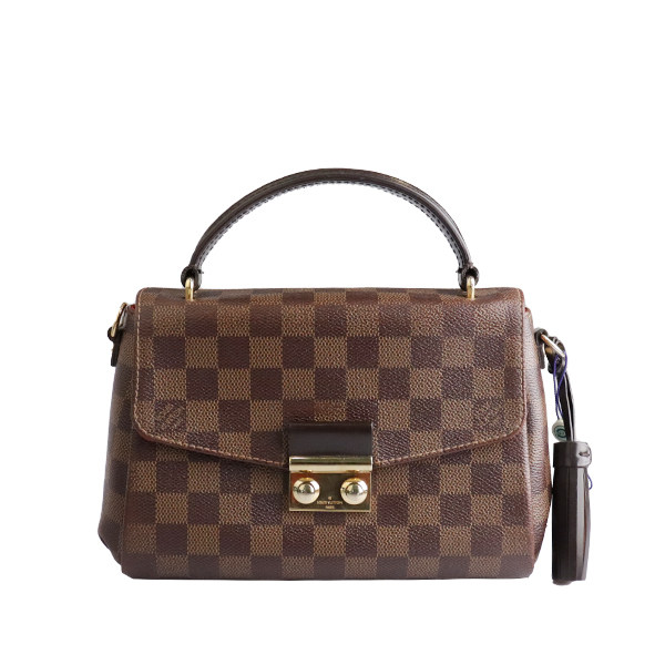 Second-hand Louis Vuitton women's bag 85 new CROISETTEDAMIER checkerboard messenger bag cross-body