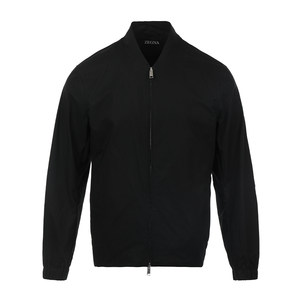 Zegna/杰尼亚男装棉质宽松休闲纯色棒球领拉链夹克外套