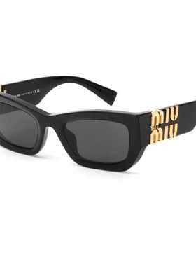 缪缪蝶形复古时尚宽腿墨镜