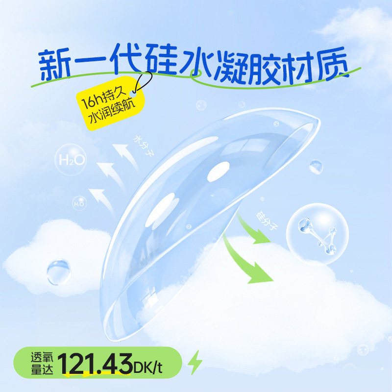 【自营】海昌跃氧硅水凝胶日抛30片隐形眼镜进口高透氧官方正品