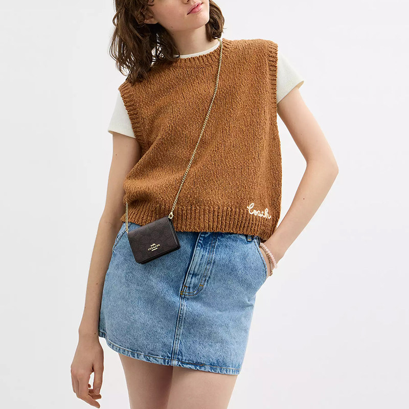 【自营】COACH/蔻驰女士小方包经典老花链条包时尚百搭单肩斜挎包,淘宝优惠券,粉丝福利购,淘宝优惠卷